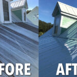 Before and After Metal Washing Roof